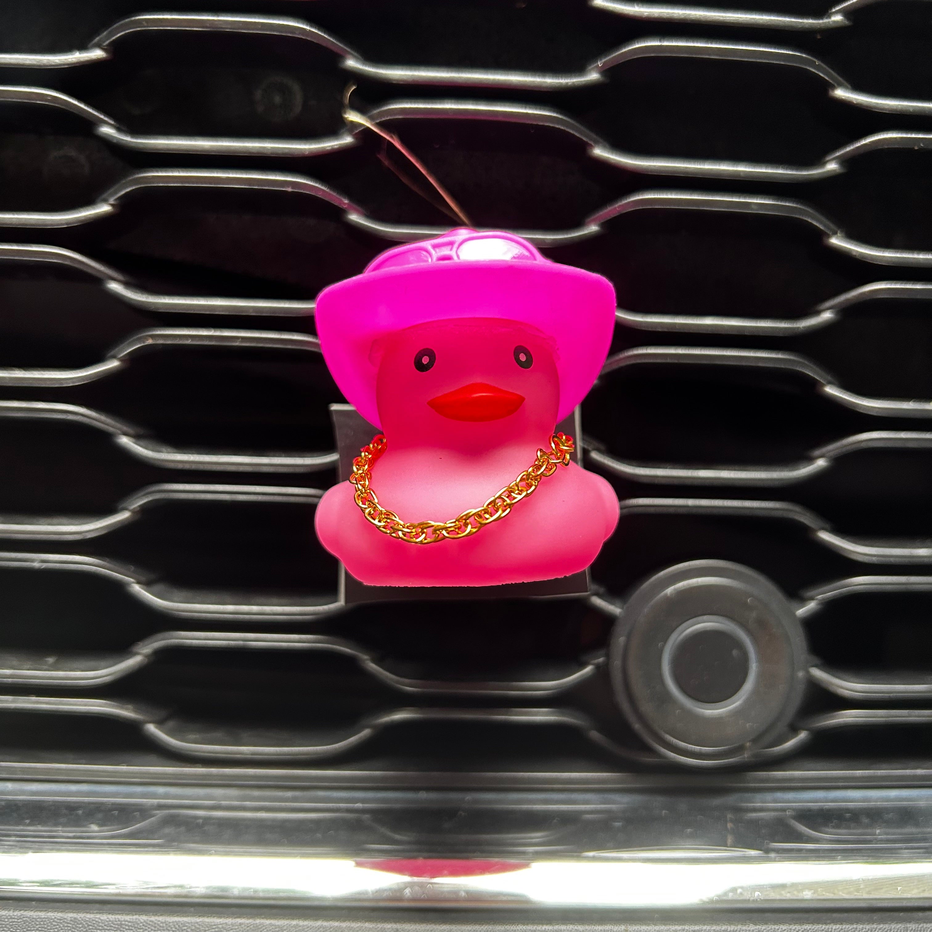 Pink Duck Bling Grill Bit with Hat and Jewelry
