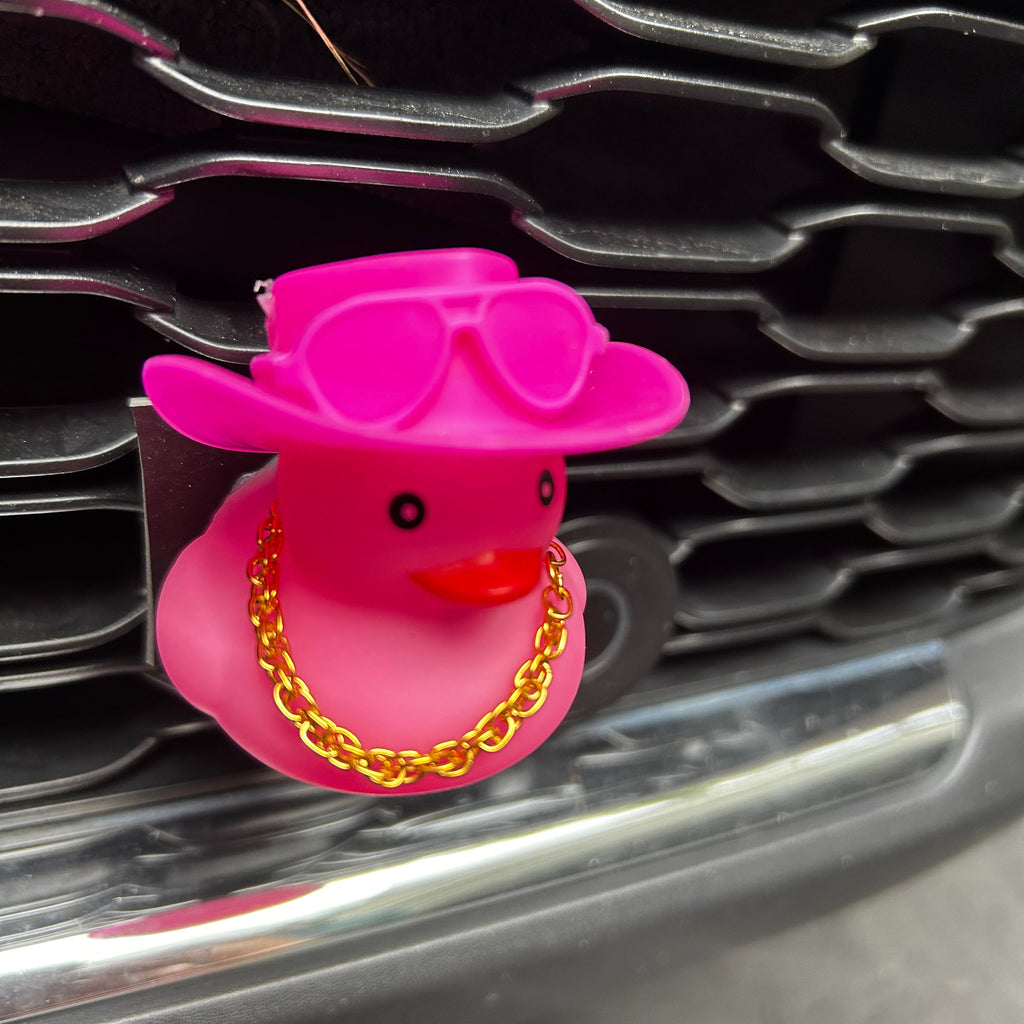 Pink Duck Bling Grill Bit with Hat and Jewelry