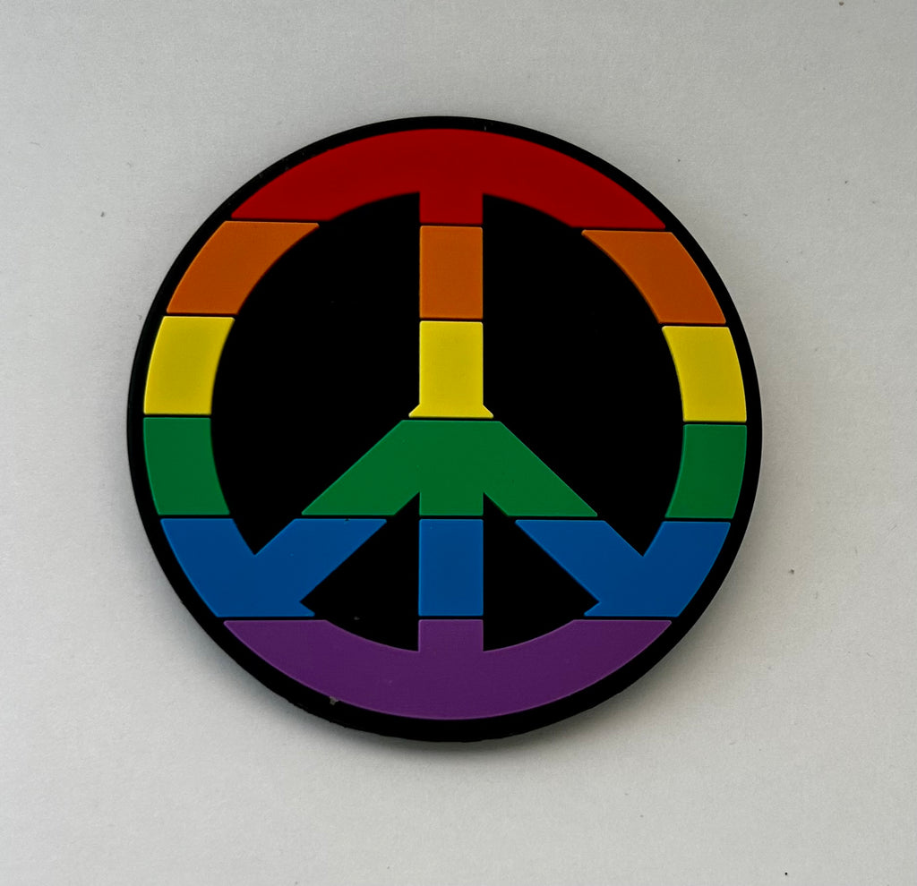 Peace sign rainbow decorative car grill insert – Grill Bits"